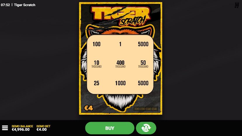Tiger Scratch Hacksaw Gaming ทางเข้าเล่น Ambsuperslot