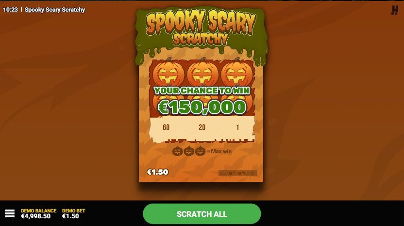 Spooky Scary Scratchy Hacksaw Gaming แจกฟรีเครดิต Superslot 888