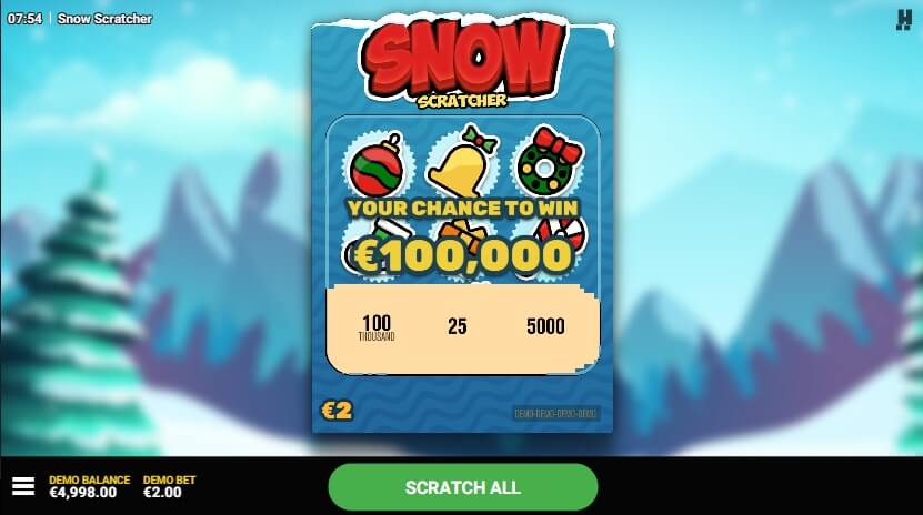 Snow Scratcher Hacksaw Gaming แจกฟรีเครดิต Superslot 888
