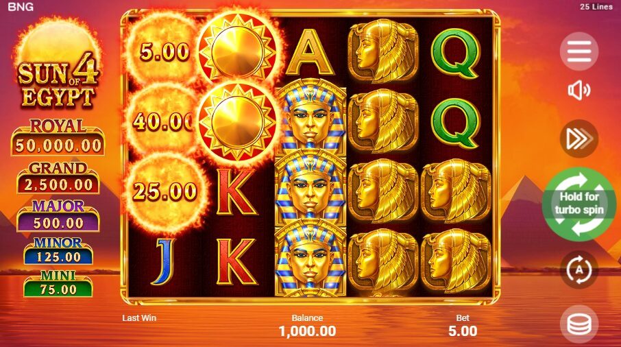 Sun Of Egypt 4 Hold and Win Boongo Superslot247