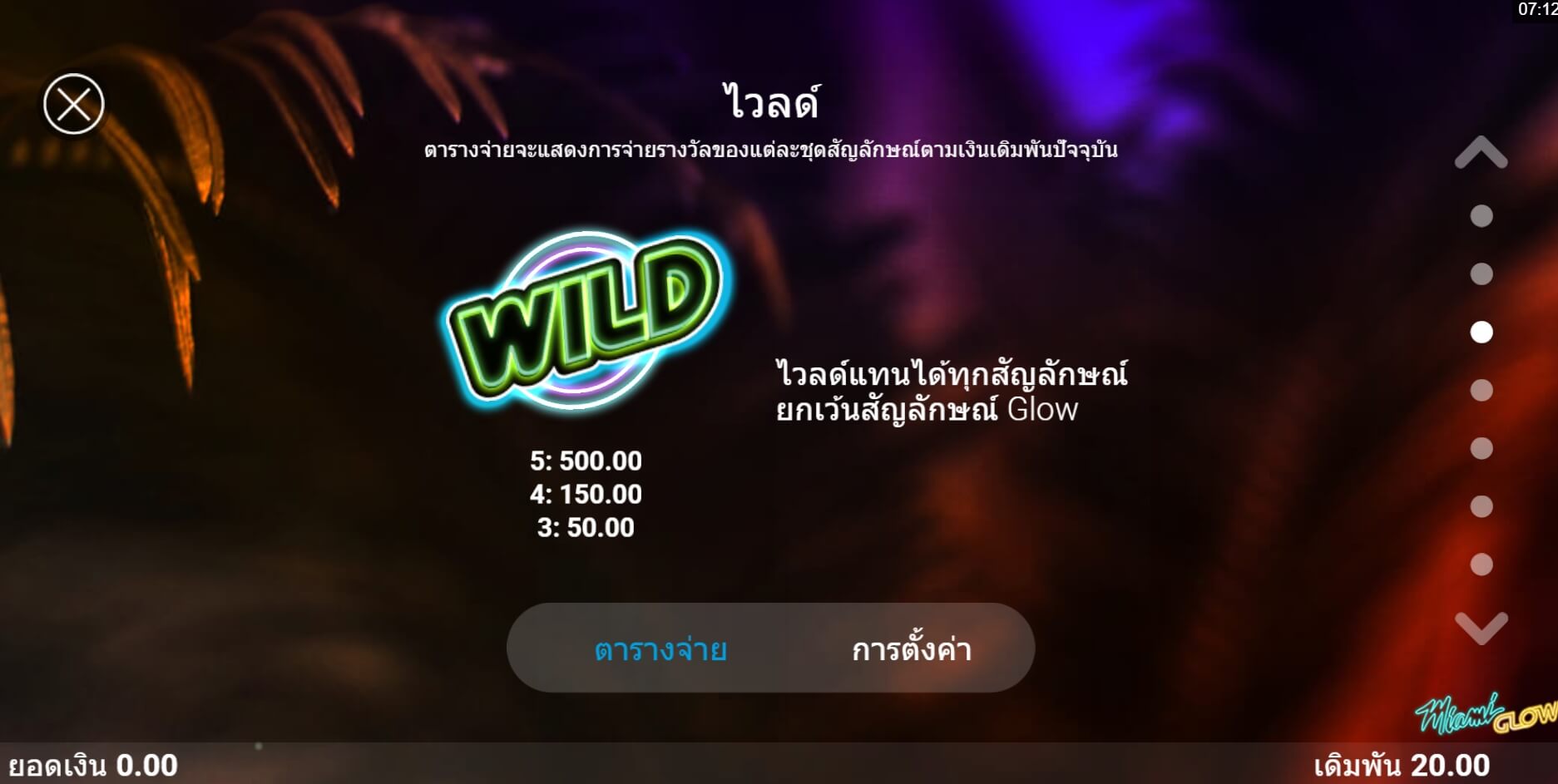 Miami Glow UPG Slot ซุปเปอร์ สล็อต 1234