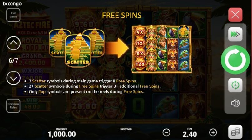Aztec Fire Hold and Win Boongo Superslot Auto