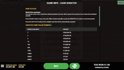 Cash Scratch Hacksaw Gaming ซุปเปอร์สล็อตเครดิตฟรี Superslot Game