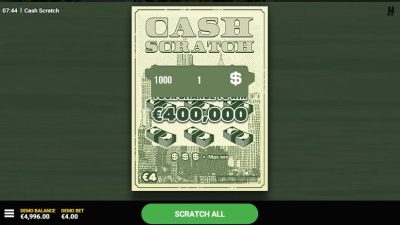 Cash Scratch Hacksaw Gaming แจกฟรีเครดิต Superslot 888