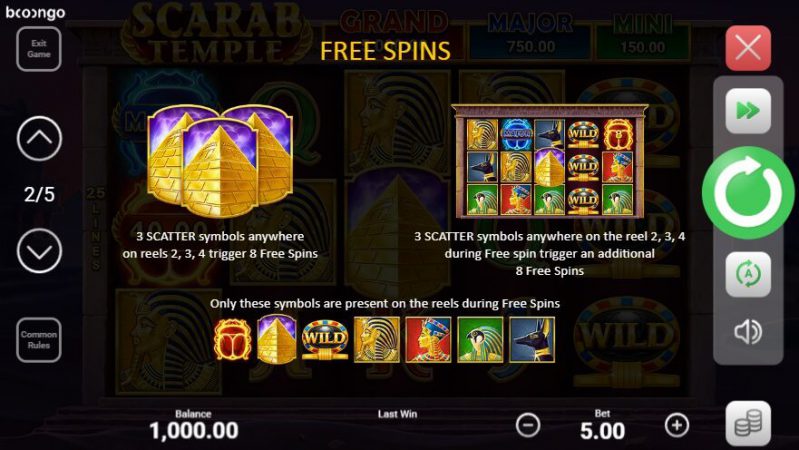 Scarab Temple Hold and Win Boongo Superslot ฟรี 50
