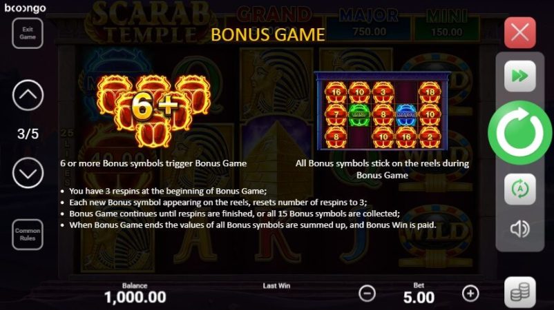 Scarab Temple Hold and Win Boongo Superslot สมัครสมาชิก