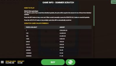 Summer Scratch Hacksaw Gaming ซุปเปอร์สล็อตเครดิตฟรี Superslot Game