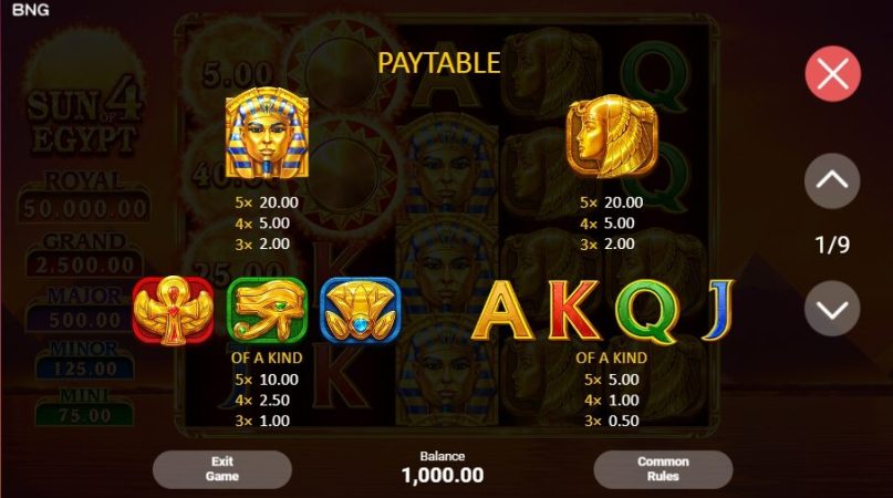 Sun Of Egypt 4 Hold and Win Boongo Superslot ฟรี 50