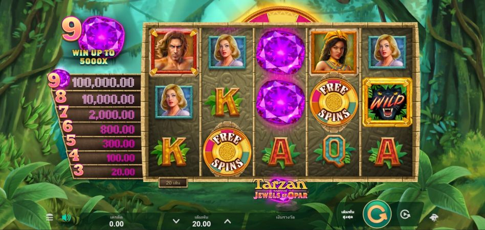 Tarzan and the Jewels of Opar Microgaming ทางเข้า Superslot Wallet