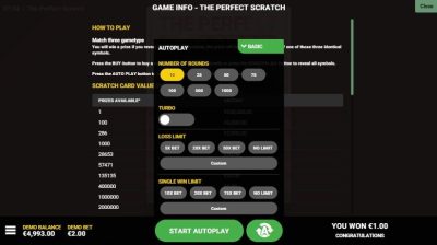 The Perfect Scratch Hacksaw Gaming ซุปเปอร์สล็อตเครดิตฟรี Superslot Game