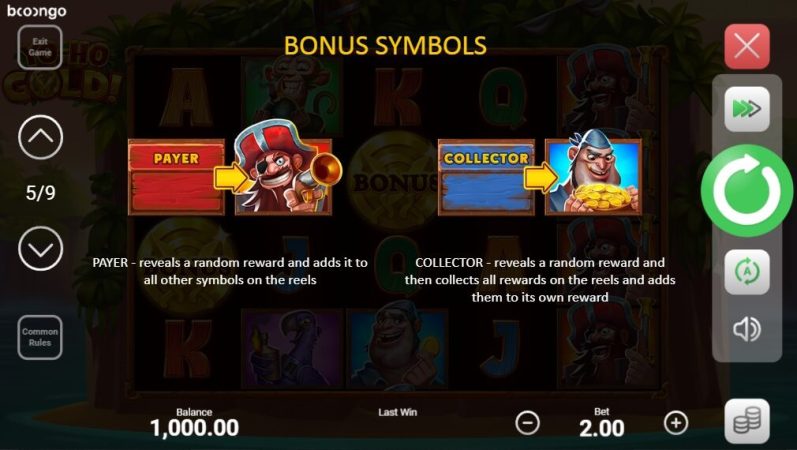 Yo-Ho Gold Hold And Win Boongo Superslot Auto